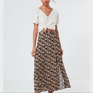 button down maxi skirt